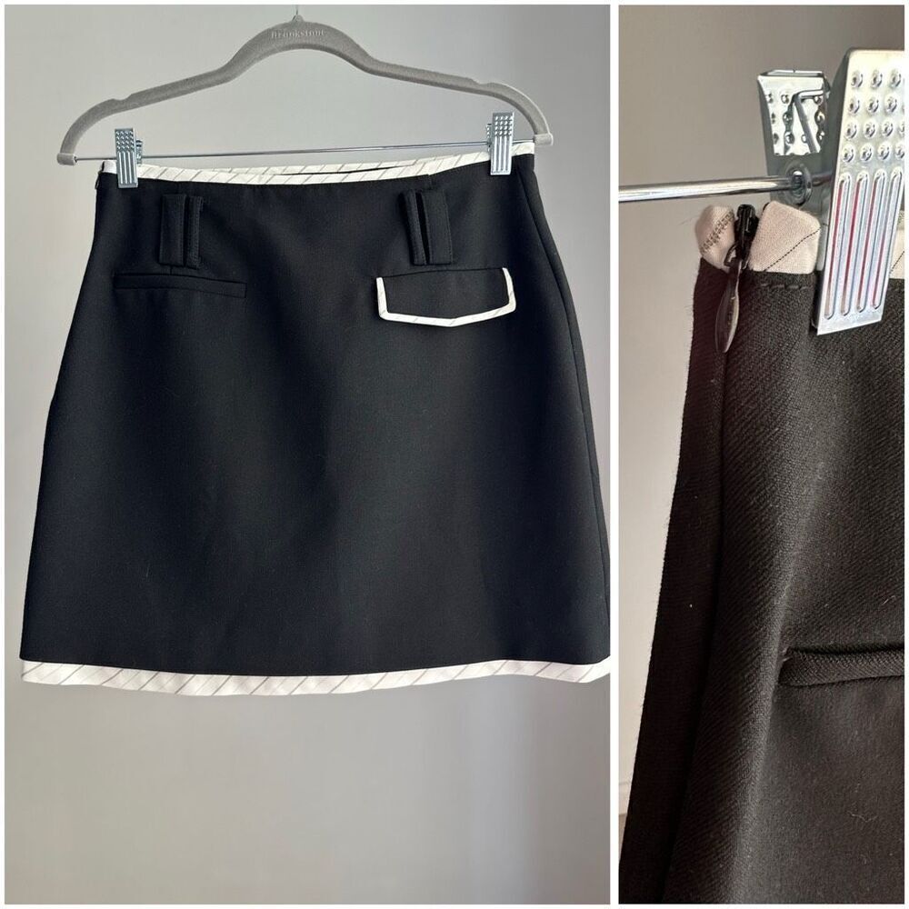 NWT Zara Mixed Mini Skirt ZW Collection Black 2538/707 Size M NWT - Picture 3 of 4